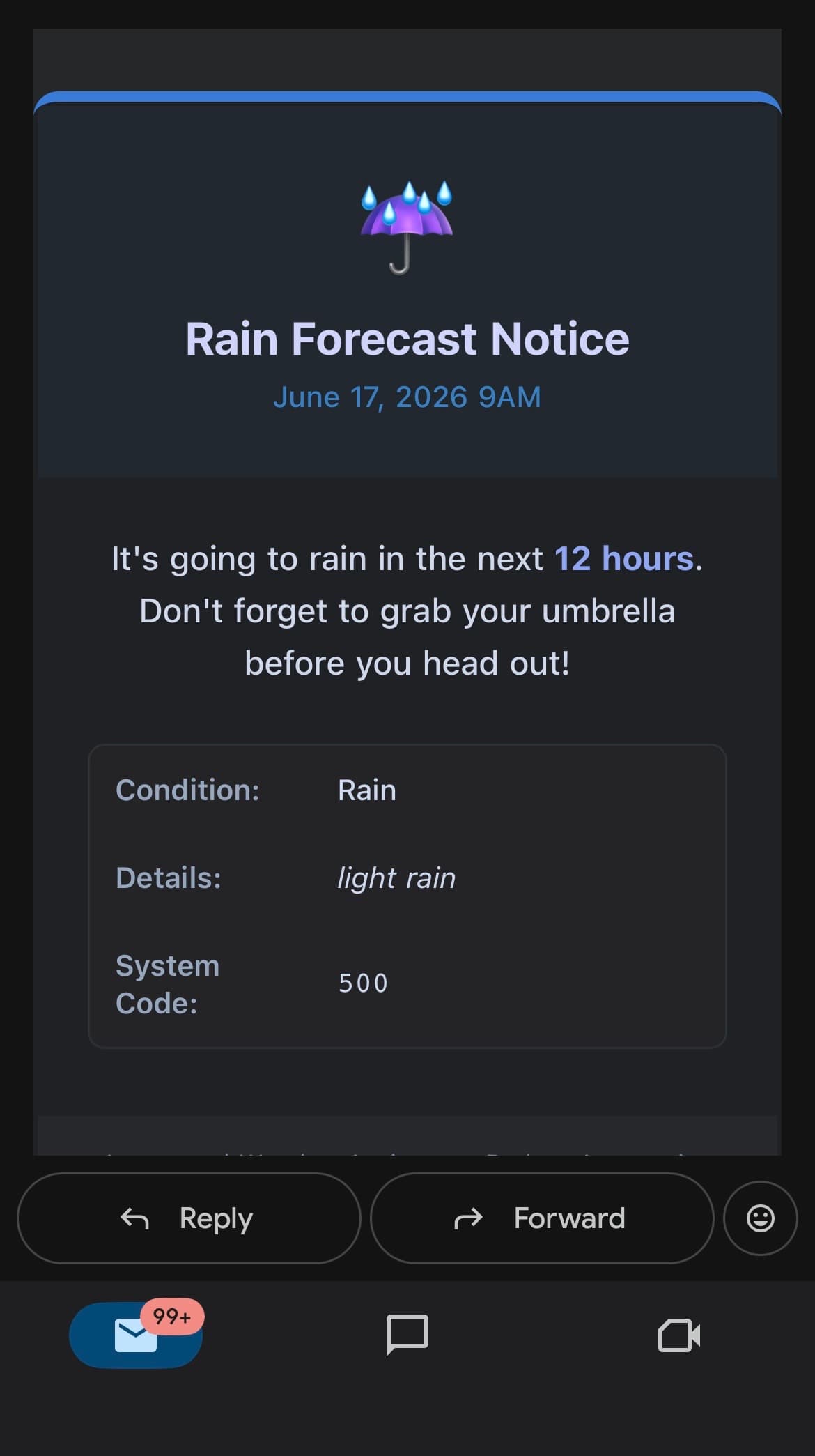 Automated Rain Alert